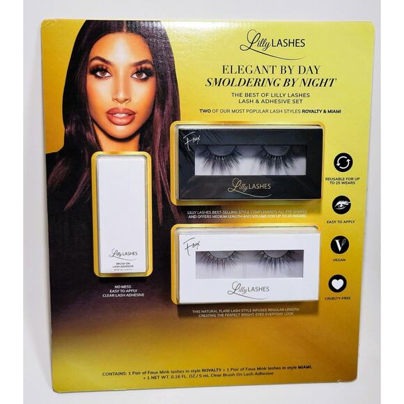 Elegant By Day Smoldering By Night The Best Of Lilly Lashes Lash & Adhesive Set - Picture 3 of 3